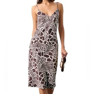 Adam lippes women’s Animal Print Slip Dress size 6